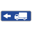 Дорожный знак 6.15.3 «Направление движения для грузовых автомобилей» (металл 0,8 мм, II типоразмер: 350х1050 мм, С/О пленка: тип А инженерная)